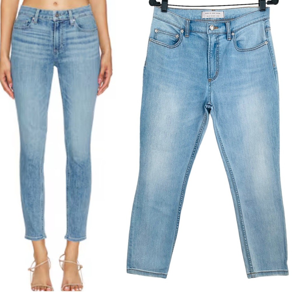 Marc by Marc Jacobs Light Wash Ella Skinny Cropped Stretch‎ Jeans Size 29